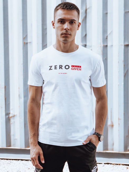 Herren T-shirt mit Aufdruck Weiß Dstreet RX5607
