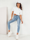 Damen Jeans mit Löchern AURAN Farbe Blau DSTREET UY1982
