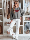 Damen Sweatshirt in Übergröße mit COOKIES Druck dunkelgrau Dstreet BY1443