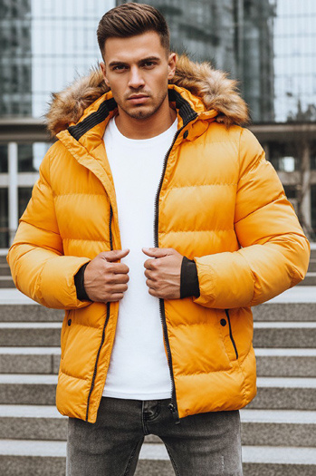 Herren Winterjacke gesteppt gelb Dstreet TX4162