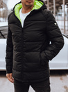 Herren Steppwinterjacke mit Kapuze schwarz Dstreet TX4892
