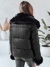 Kurze Damenjacke mit Fell schwarz Dstreet TY5067