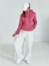 Damen BASIC Kapuzensweatshirt fuchsia BY1394