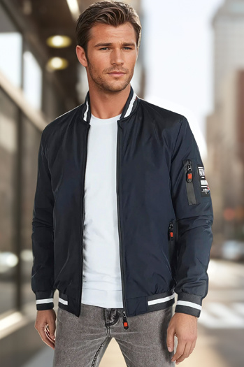 Herren-Bomberjacke für den Übergang blau Dstreet TX5015