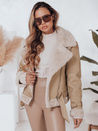 Damen Winter Ramones Jacke mit Pelz beige Dstreet TY4993