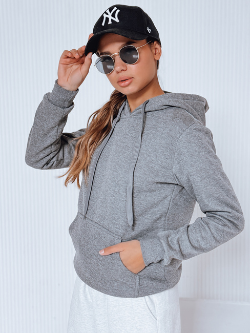 Damen Kapuzenpullover BASIC Anthrazit BY0172
