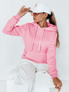 Damen-Kapuzenpulli BASIC rosa BY0174