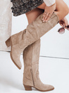 Damen Wildleder beige Stiefel Dstreet ZY1172
