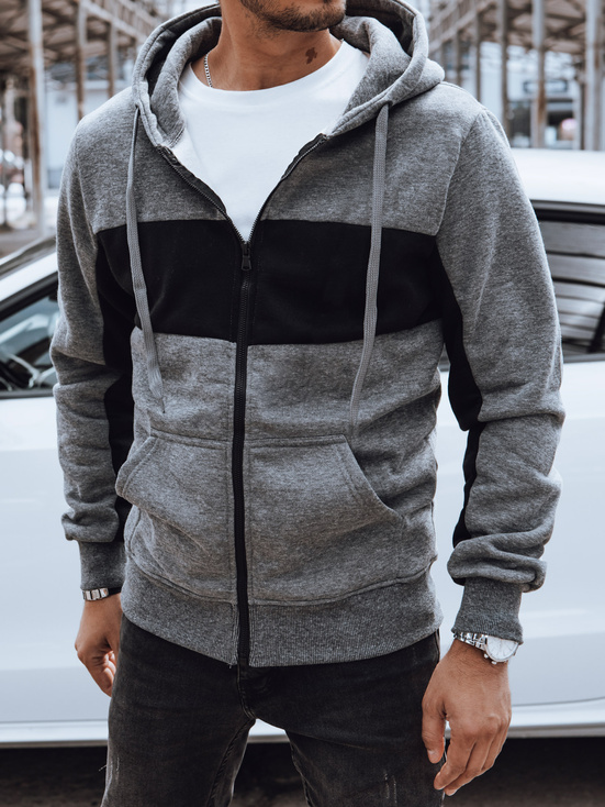 Herren Kapuzenpulli dunkelgrau Dstreet BX5802