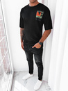 Herren T-shirt mit Aufdruck Schwarz Dstreet RX5304