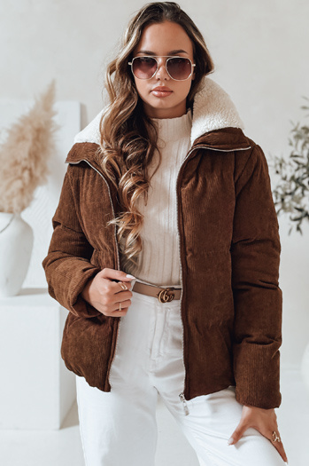 Damen Winterjacke TRENDYGLAM braun Dstreet TY4941
