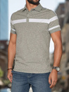 Herren Poloshirt mit Streifen grau Dstreet PX0629