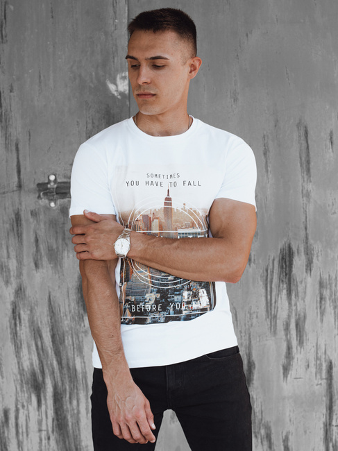 Weißes Herren-T-Shirt Dstreet RX5550