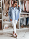Damen Shirt in Übergröße mit längerem Rücken BLUOSIZE blau Dstreet DY0458