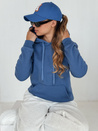 Damen-Kapuzenpulli BASIC blau BY1395