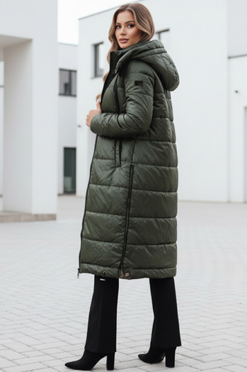 Damen Übergangsjacke ORVITA gesteppt mit Kapuze grün Dstreet TY5025