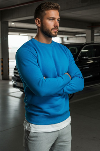 Herren Sweatshirt Blau Dstreet BX4386