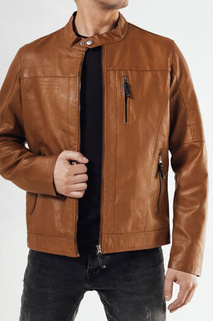 Herren Kunstlederjacke Farbe Camel DSTREET TX4686