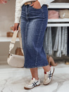 Midirock aus Denim mit Schlitz MERITTA navy blau Dstreet CY0482