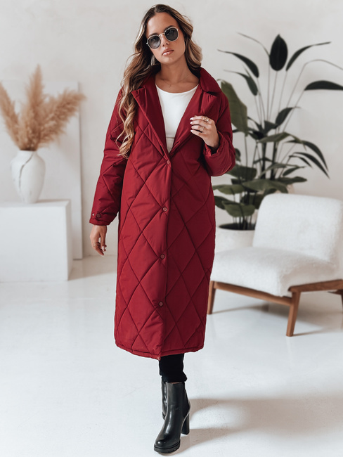 Damen-Winterjacke WARMISSA gesteppt burgunderrot Dstreet TY4918