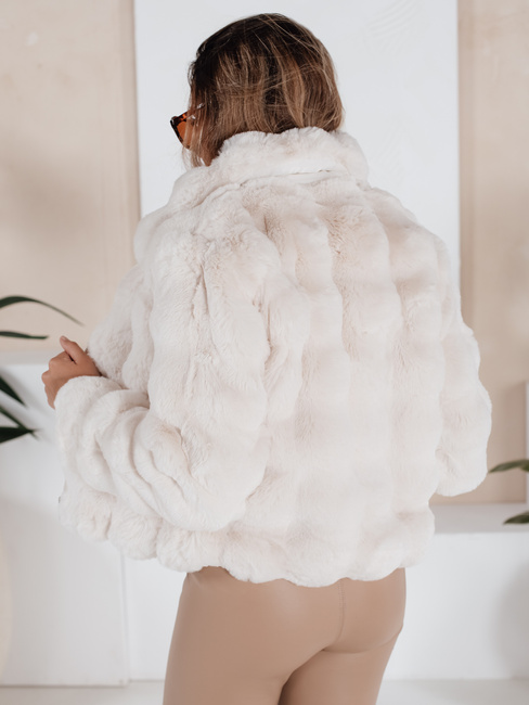 Damen Pelzjacke weiß Dstreet TY5145