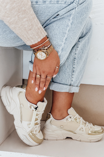 Damen beige Turnschuhe Dstreet ZY1016