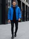 Herren Winterjacke mit Kapuze blau Dstreet TX5120
