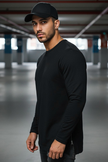 Herren Longsleeve Farbe Schwarz DSTREET LX0559