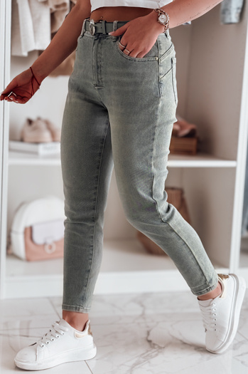 Damen Denim Slim Fit Hose mit Gürtel SLIMFIZ blau Dstreet UY2494