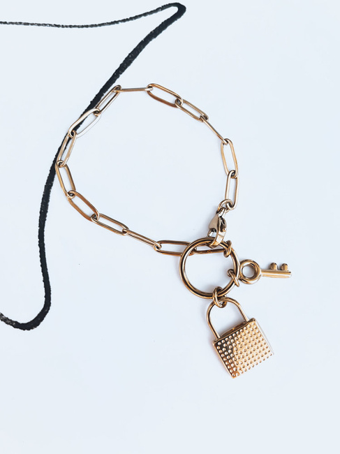 Damenarmband LOCK KEY Farbe Gold DSTREET LY0099