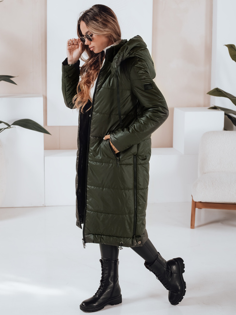 Damen Übergangsjacke ORVITA gesteppt mit Kapuze grün Dstreet TY5025