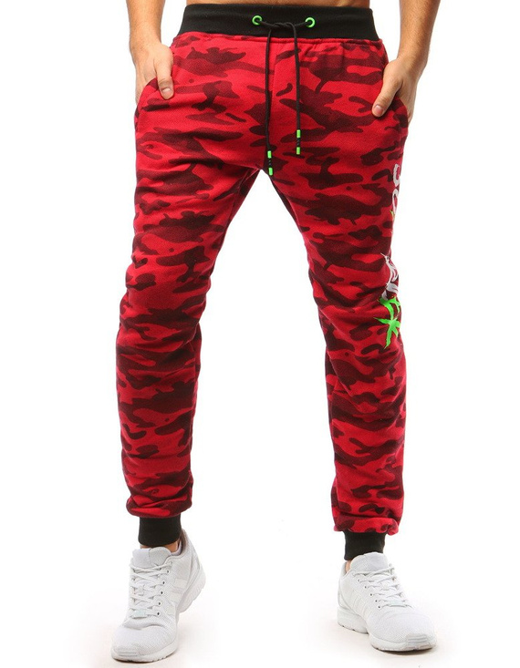 Herren Sporthose Jogger Camo Rot Dstreet UX3514