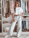 Damenhose mit weitem Bein MOBISKA blau Dstreet UY2619
