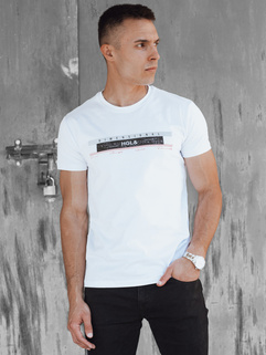 Weißes Herren-T-Shirt Dstreet RX5556_1