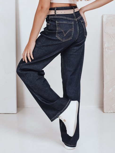 Damen Jeans mit weitem Bein navy blau Dstreet UY2769