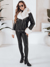 Damen Ramones Jacke mit Pelz schwarz Dstreet TY5122