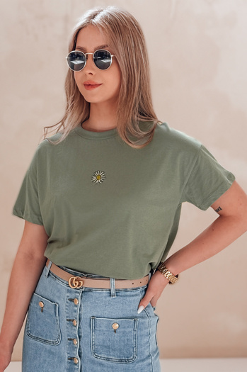 Damen FLORTA T-shirt dunkelgrün Dstreet RY2556