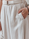 Damen Hose mit weitem Bein und Gürtel SUMMERLINE beige Dstreet UY2697