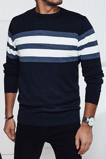 Marineblauer Herren-Pullover Dstreet WX2248