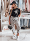 Damen-T-Shirt in Übergröße mit 3D PETALOVE-Effekt schwarz Dstreet RY2717