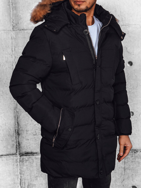 Herren Steppwinterjacke schwarz Dstreet TX4635