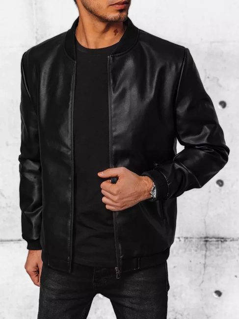 Herren Kunstlederjacke Farbe Schwarz DSTREET TX4331