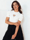 Damen Bluse mit kurze Ärmeln LERRIS Farbe Ecru DSTREET RY2518