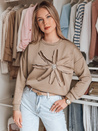 Damen Sweatshirt in Übergröße mit Blume PETITKA mokka Dstreet BY1386_4