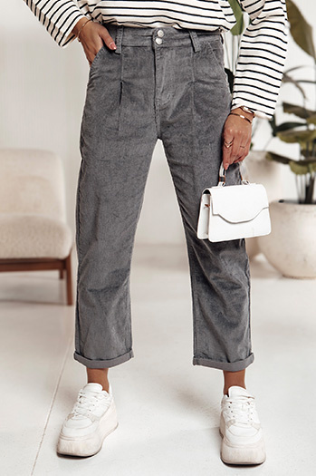 Damen Cordhose LUVORISA grau Dstreet UY2232