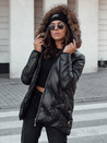 Damen CLASSIQ Winter Steppjacke mit Kapuze schwarz Dstreet TY4623