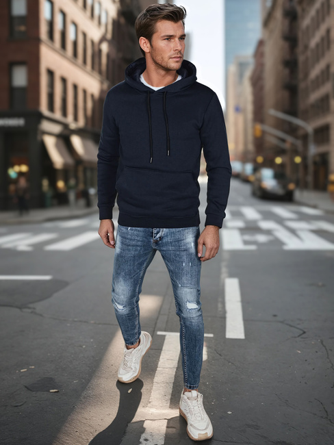 Herren Basic Hoodie navy blau Dstreet BX5884