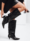 Damenstiefel mit breitem Schaft schwarz Dstreet ZY1169