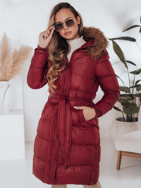 Gesteppte Damen-Winterjacke mit Pelz STYLEBELLA rot Dstreet TY5008