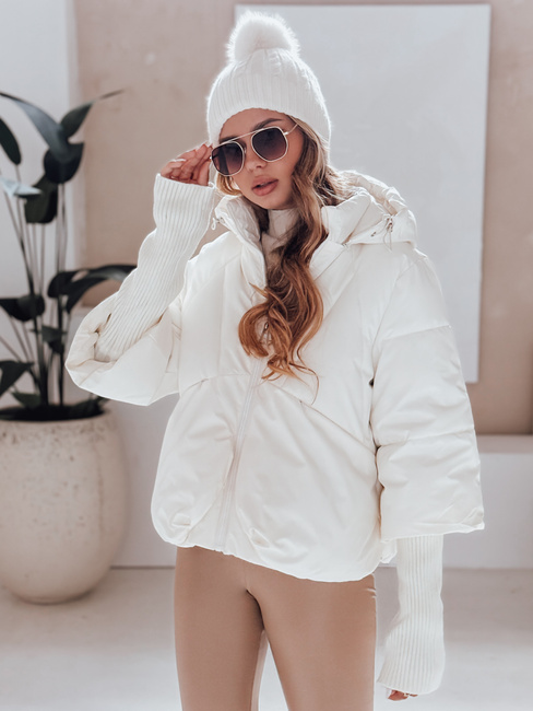 MISSLAYER Damen Winterjacke mit Kapuze weiß Dstreet TY5036